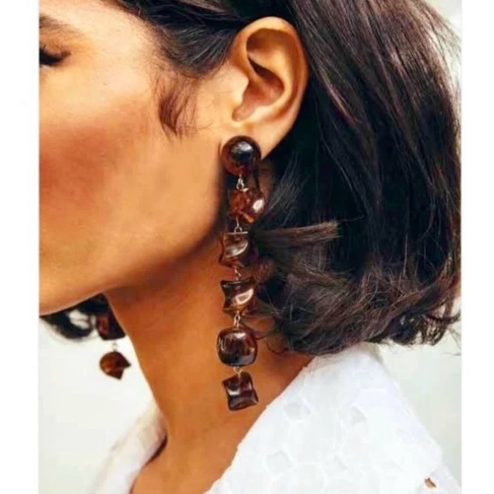 Cult Gaia Leo Tortoise Drop Earrings NIB